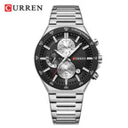 CURREN 8481 Men’s Luxury Chronograph Watch – Stainless Steel Quartz Business Waterproof Wristwatch Ideal for Gift