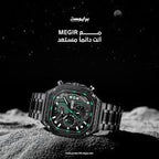 MEGIR 2217 Luxury Square Dial Chronograph Watch for Men – Stainless Steel Strap Quartz Wristwatch with Luminous Hands, Auto Date Calendar, Waterproof Business & Sport Watch